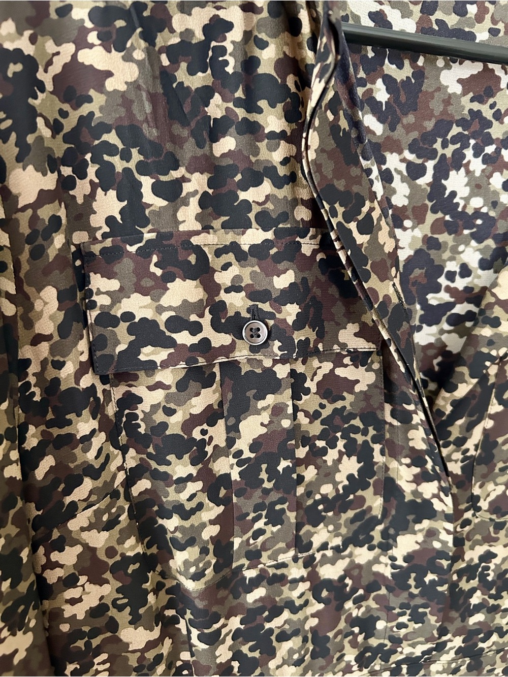 Michael Kors Silk Runway Dress in Juniper Camo print sz 12 originally $2690 - Picture 8 of 15